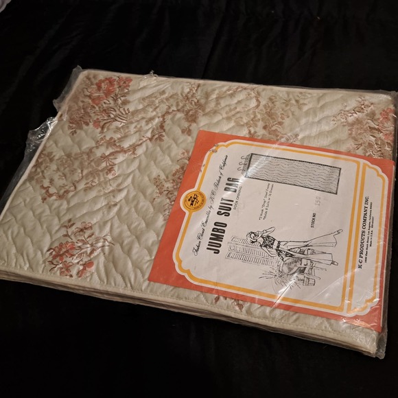 NIB - VINTAGE Beautiful Retro Jumbo Suit-Clothes Bag Padded - Picture 2 of 6